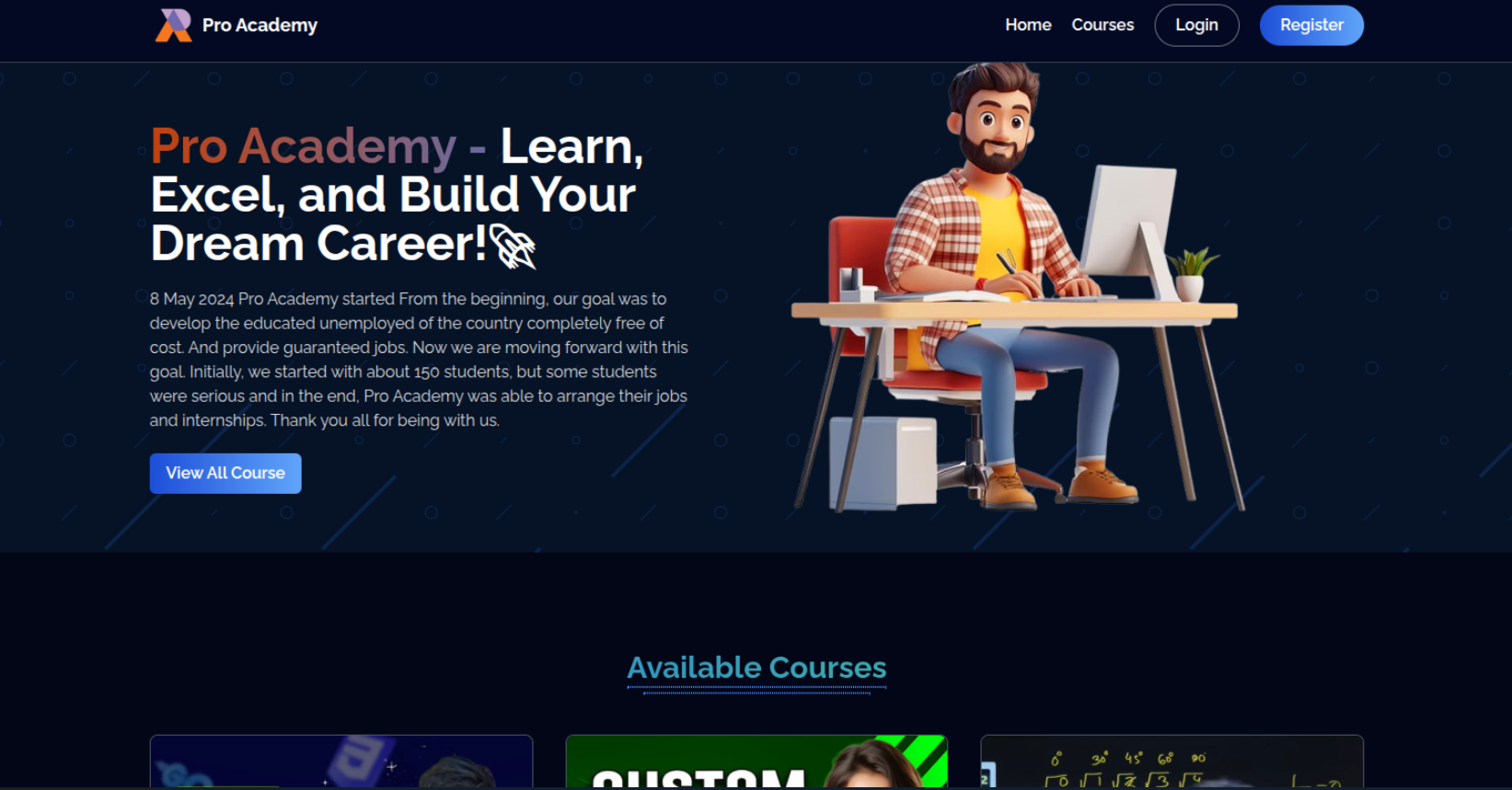 Pro Academy - Modern eLearning Landing Page